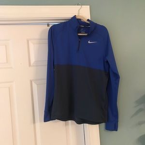 Nike Running half zip blue and grey L